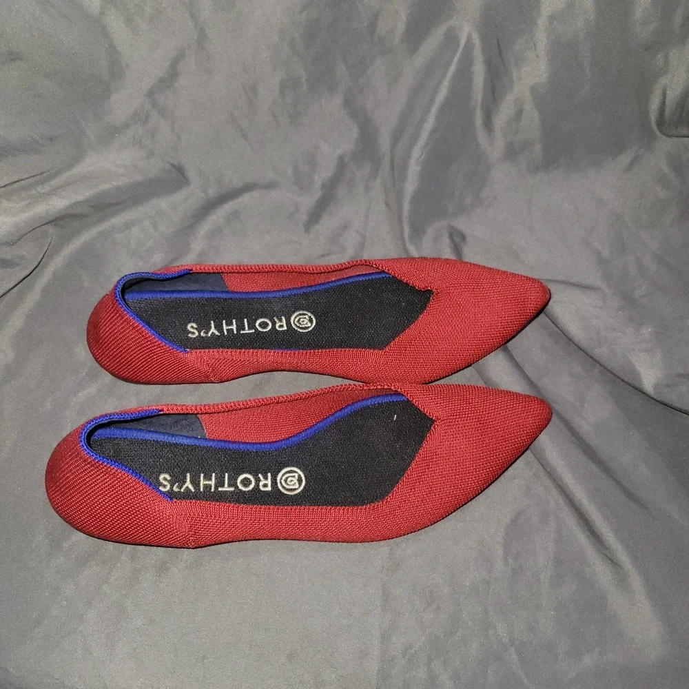 Rothy's The Point Chili Red Flats Women's 10